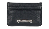 Scroll Logo Leather Card Holder "Black/Silver" CHRM0811