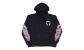 Glitter Shoulder Floral Logo Hoodie "Black / Purple - Friends & Family" CHRM1106