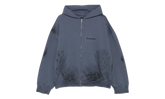 Back Zip Up Hoodie Regular Fit "Faded Dark Blue / Black" 803264 TTVG1 3364
