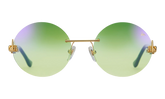 508 Rimless Drill Mount F.U. Edition 24KT "Yellow Gold / Black / Powder Green Flash Purple" DMMF2 0006 16T4