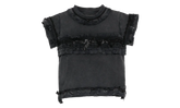 Ruffle Crew Neck T-Shirt WMNS "Washed Black" 836121 TTVF8 1055