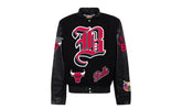 Chicago Bulls Wool & Leather Old English Varsity Jacket "Black" NBA CHI BUL 109