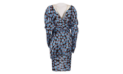 SILK FLORAL DRAPED MINI DRESS "Blue" RW DR0222 5307 E22 1020