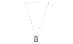 Dagger Dog Tag Pendant & Ball Chain "Silver" CHRM0664