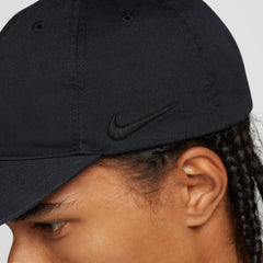 Nike Club Cap Flat Bill Tonal Swoosh Washed Strapback