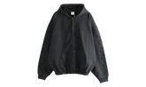 Embroidered Biker Cross Sleeves Zip Up Hoodie "Black" ME76ZU169B BLAC