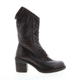 Jasper A24202-101 Womens Brown Leather Lace Up Casual Dress Boots