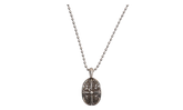 Oval Cross Pendant with Ball Chain "Silver" CHRM1135