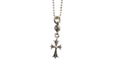 Small Cross Ball Chain Necklace "Silver" CHRM0644