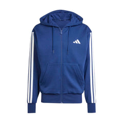 Essentials 3 Stripes Fleece FZ Hoody -Mens