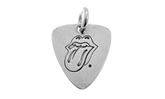 stones lip tongue Guitar Pick Charm & Ball Chain "Silver" CHRM0735