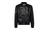 Chicago Bulls Leather Old English Varsity Jacket "Black" NBA CHI BUL 102