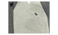Henley Baseball 3 Cross Patch Longsleeve T-Shirt "Grey" CHRM1137