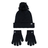 Youth Plush Pom Beanie & Glove Set