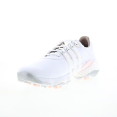 Tour360 22 GV9662 Womens White Leather Lace Up Athletic Golf Shoes