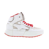 Haldon Womens White Leather Lace Up Lifestyle Sneakers Shoes