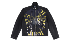 Leather Racing Jacket "Black / Yellow" LRJ001