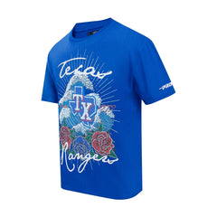 Texas Rangers Wave & Roses Tee -Mens
