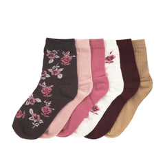 Magenta/Floral Pointelle Knit