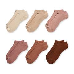 6 Pack Unisex Everyday Plus Cushioned No Show