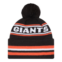 Giants Knit Classic Stripe Pom Beanie