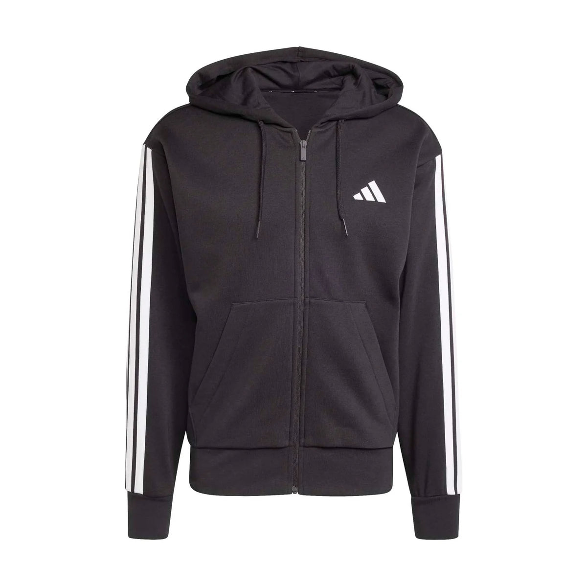 Essentials 3 Stripes Fleece FZ Hoody -Mens