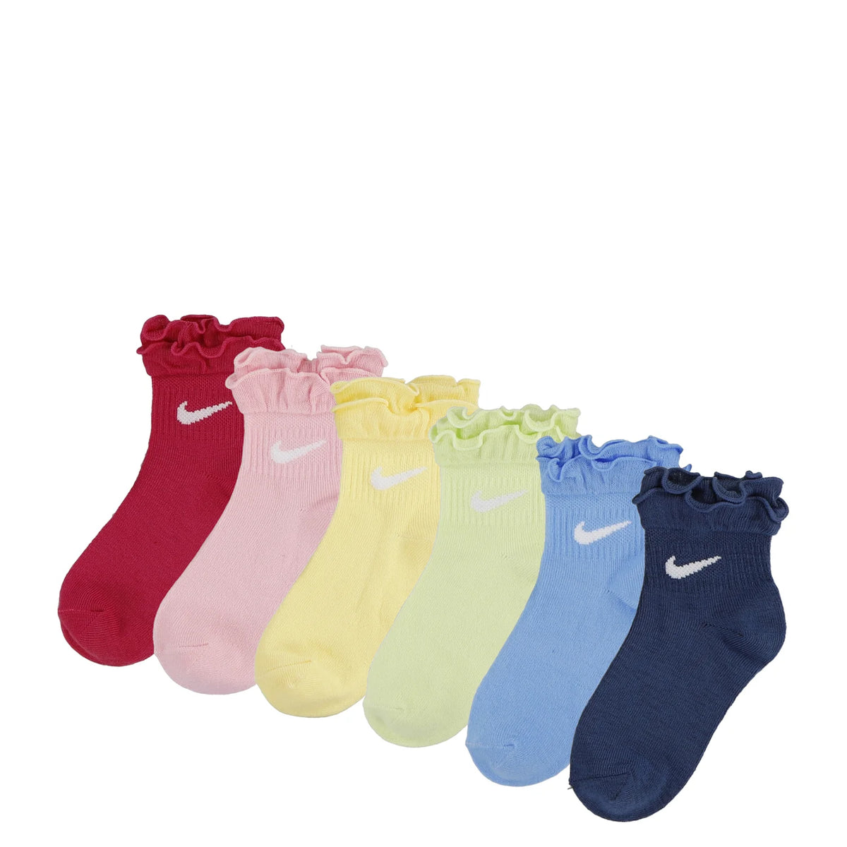6 Pack X-Small Ruffle Ankle Sock